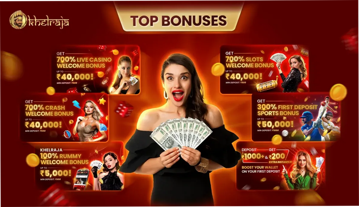 Khelraja welcome bonus up to 70000 INR